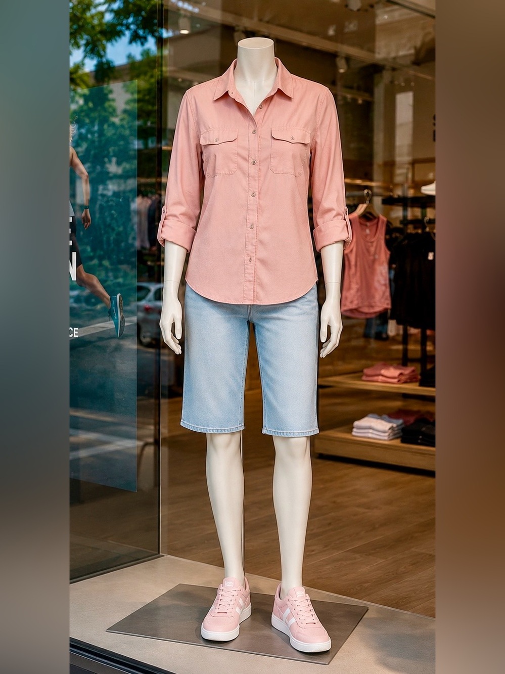 Columbia Pink Omni-Shade Button Shirt Size XL